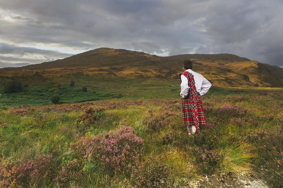Scotsman in kilt on the Moors Photograph by JulieanneBirch