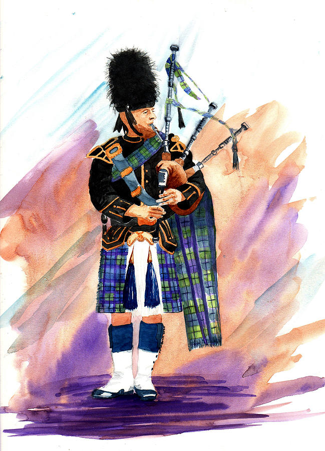 Scotsman Piper Painting