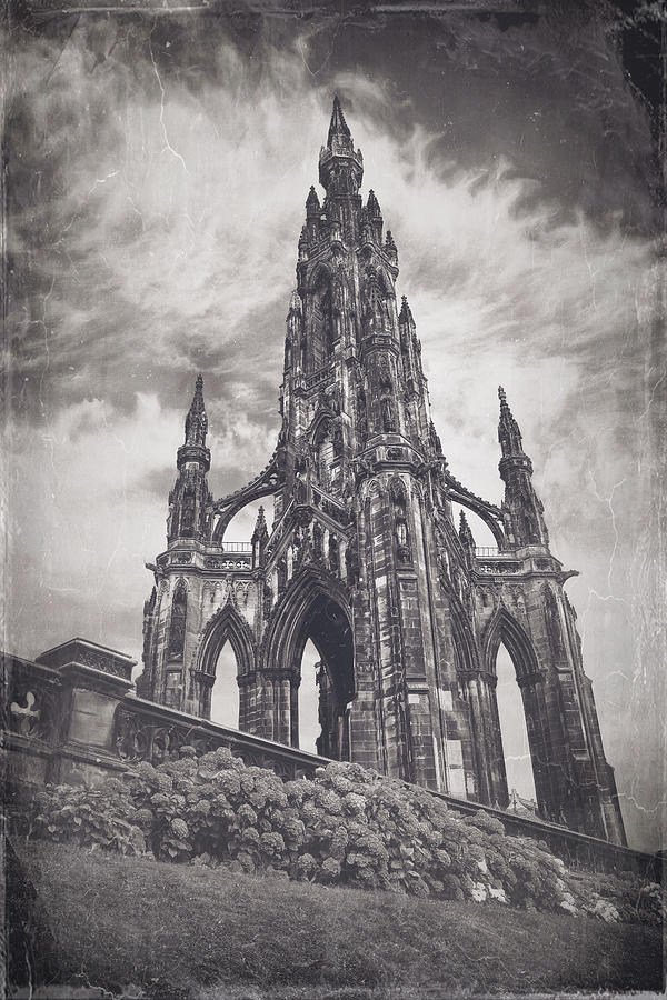 Scott Monument Edinburgh Scotland Vintage  Photograph by Carol Japp