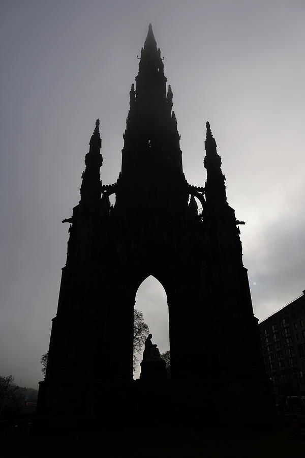 Scott Monument Silhouette In Edinburgh Photograph by Artur Bogacki