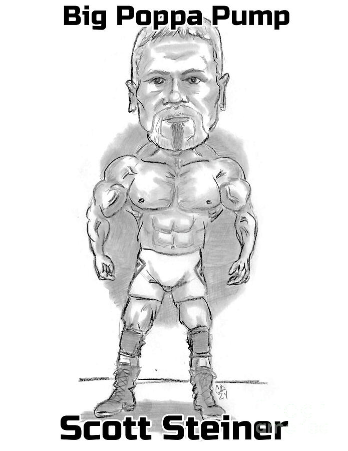 Scott Steiner Drawing by Chris DelVecchio