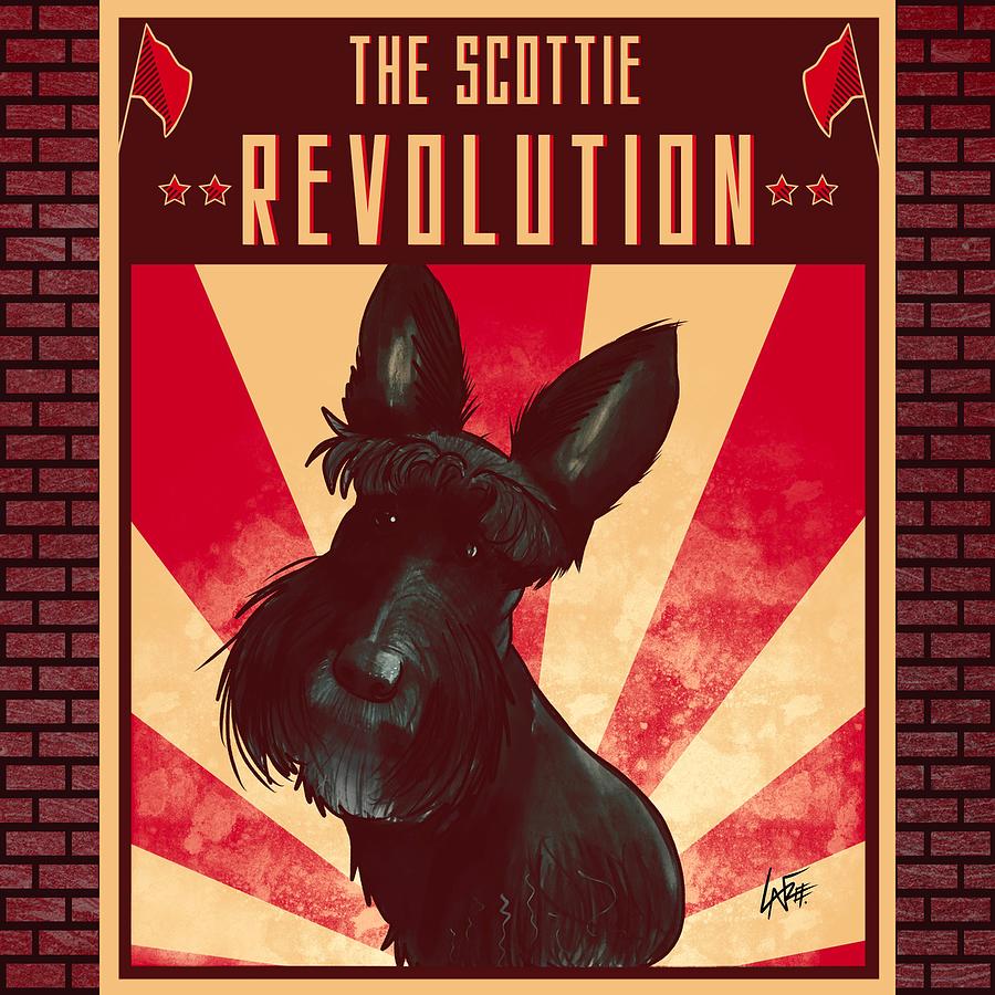 Scottie REVOLUTION Drawing by John LaFree