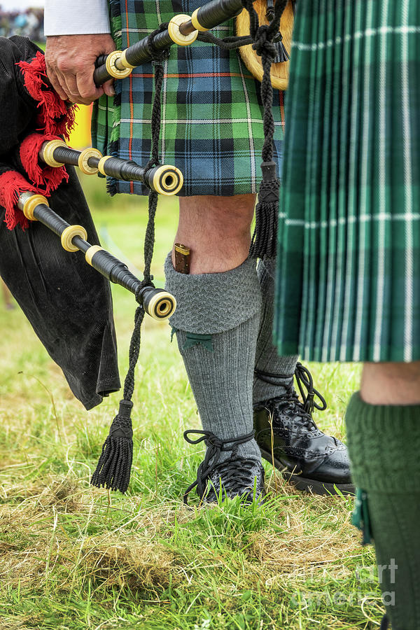 Knife Still Life Photograph - Scottish bagpipers by Delphimages Photo Creations