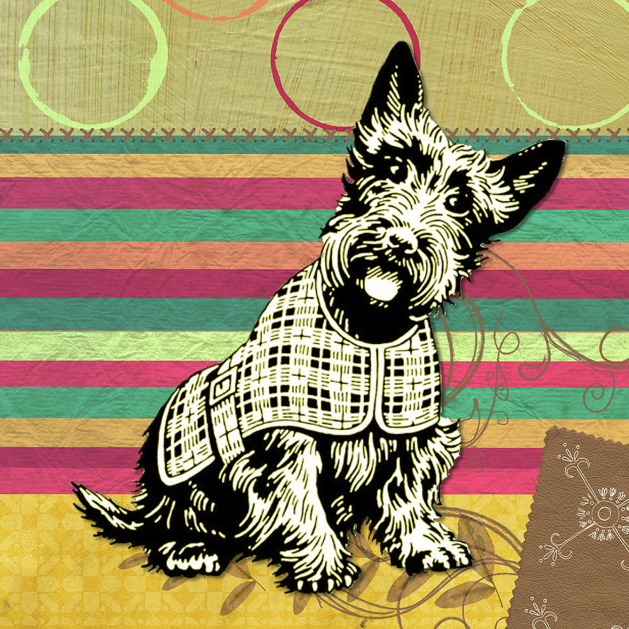 Scottish Terrier Neck Gator Scotty Dog Digital Art by Stacy McCafferty ...