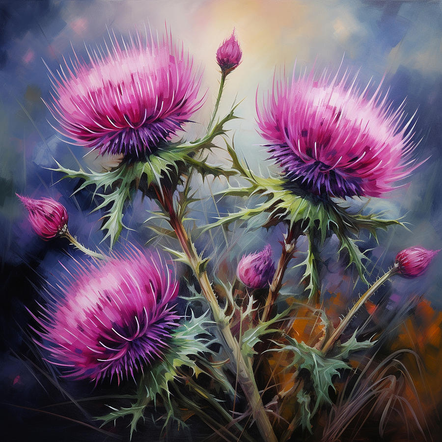 Scottish Thistle Digital Art by Selena Morgan - Fine Art America