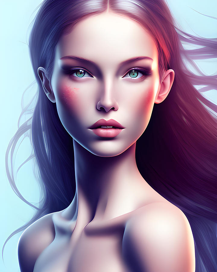 Scottish Woman Face Digital Art by Marco Lermer - Fine Art America