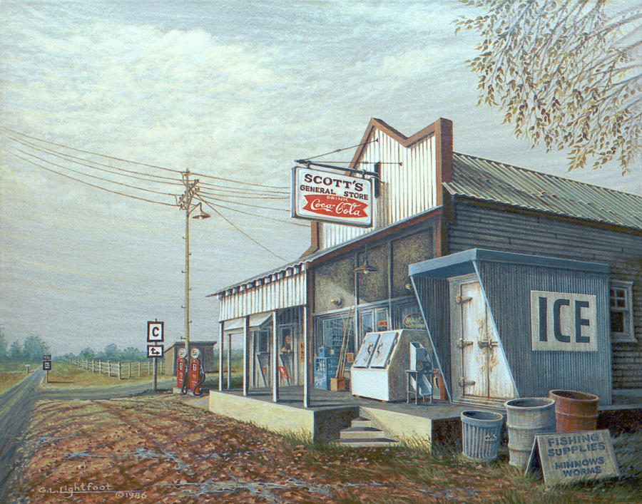 Scotts General Store Painting by George Lightfoot