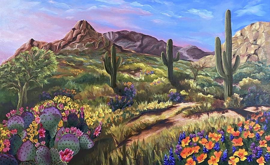 Scottsdale Spring Painting by Nancy Breiman