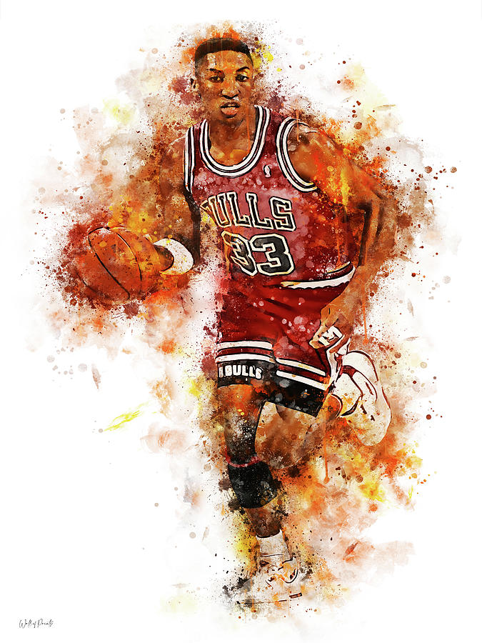 Scotty Pippen Poster Digital Art by Jelle Veenstra | Fine Art America