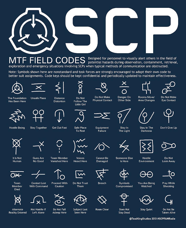 Scp Mtf Field Codes By Toadking07 Poster Painting By Zachary Cook