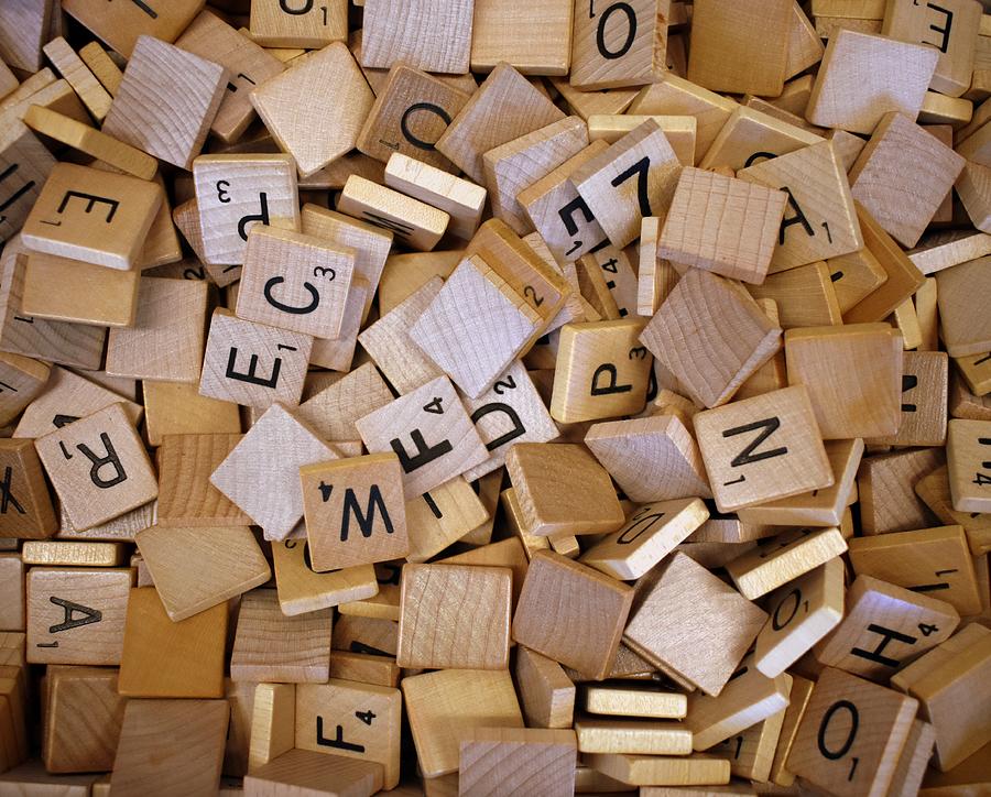 Scrabble Photograph - Scrabble Letters by David Hinds