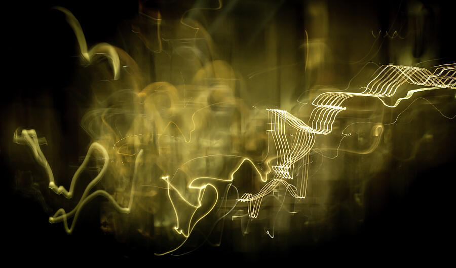 Radiant Riddles The Enigmatic Language of Yellow Light Chaos Photograph by Gregg Ott