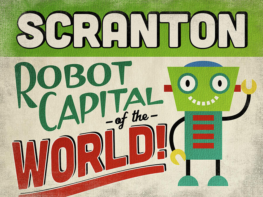 Scranton Pennsylvania Robot Capital Digital Art by Flo Karp