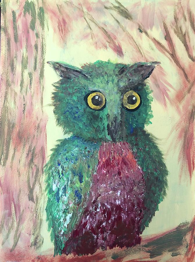 Scrappy the Owl Painting by Alan Horne - Fine Art America