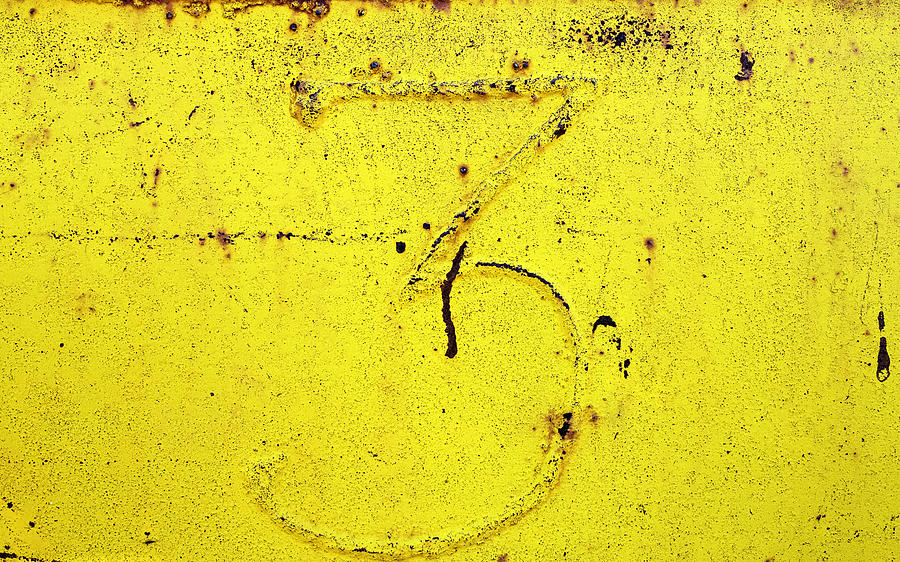 Scratches On Yellow Photograph