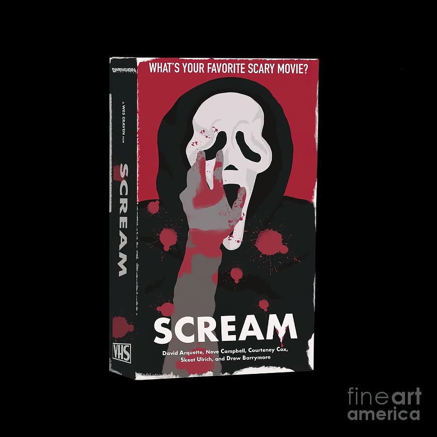 Scream Ghostface Vintage VHS Art Tapestry - Textile by James Taylor ...