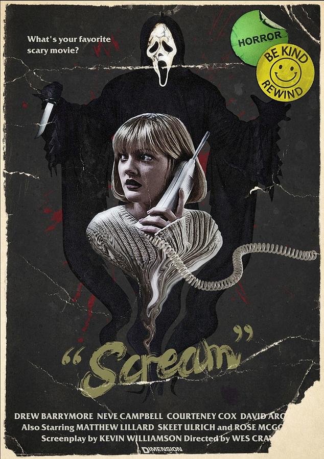 Scream Vintage Movie Poster Poster Digital Art by Kailani Smith