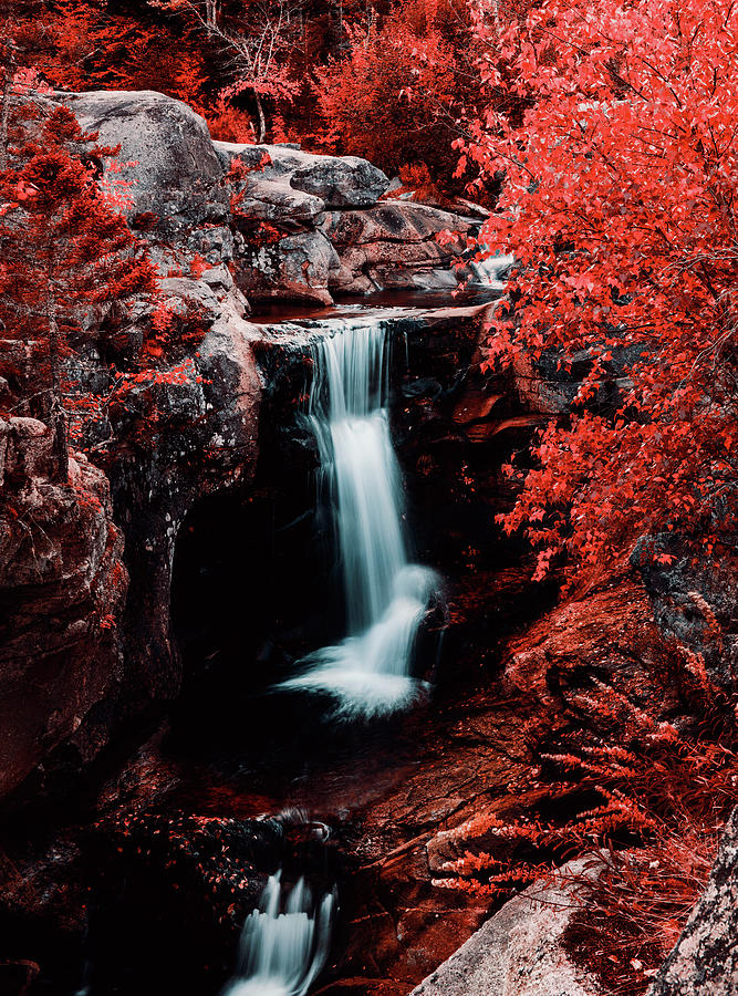 Screw Auger Falls In Red Photograph by Dan Sproul