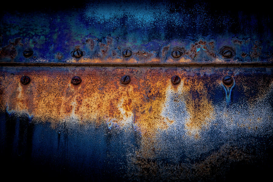 Screws and Rusty Blues Photograph by Paul Bartell