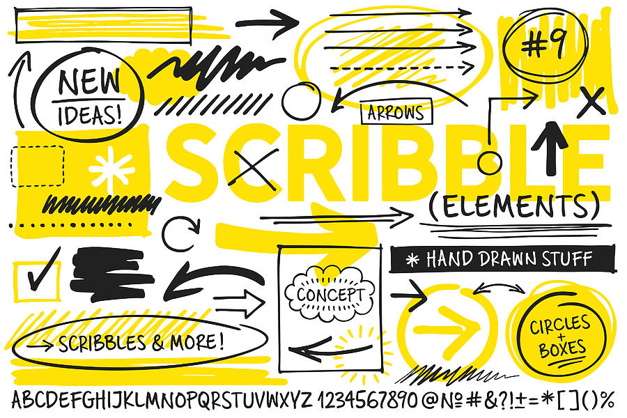 Scribble Design Elements Drawing by Aleksandarvelasevic