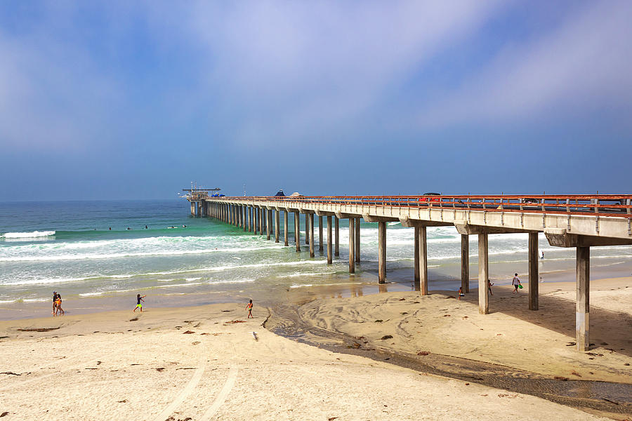 Scripps Pier View Photograph by Alison Frank