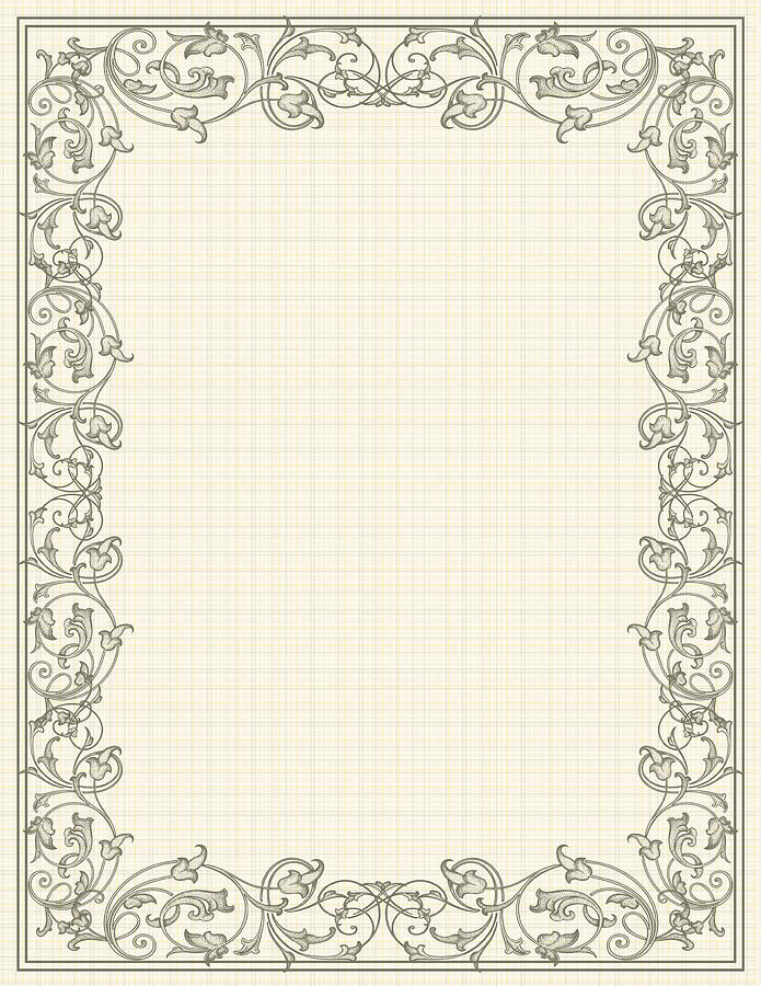 Scroll Linen Frame Drawing by Cloudniners