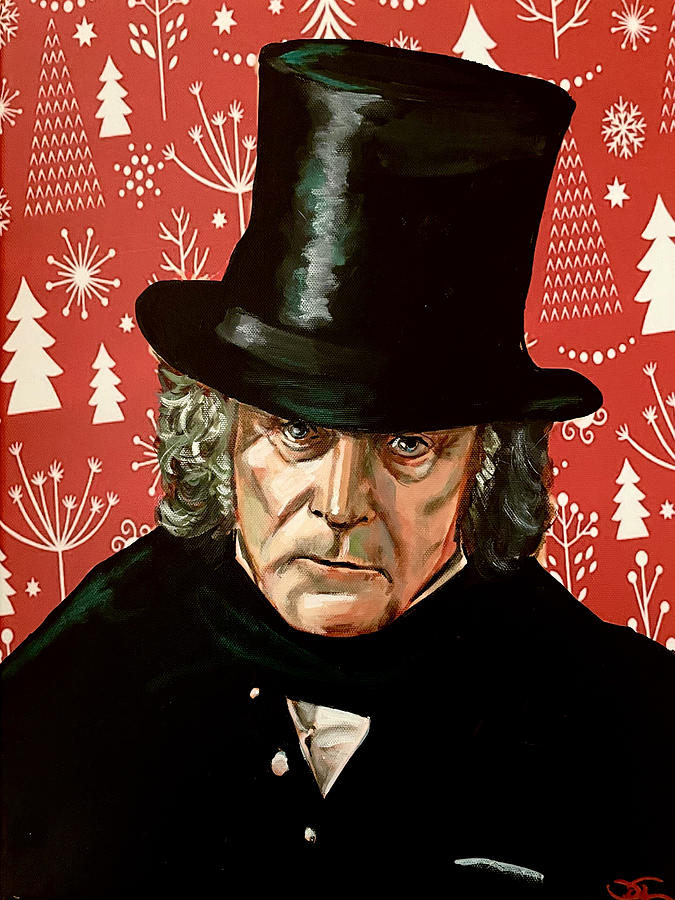 Scrooge - Christmas Painting by Joel Tesch