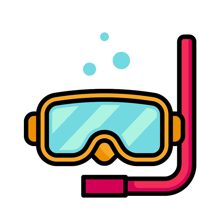 Scuba Goggles Icon Line Art Drawing by JakeOlimb Scuba Goggles Icon Line Art Drawing by JakeOlimb