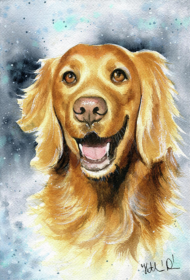 Scully Rose Dog Painting Painting by Dora Hathazi Mendes