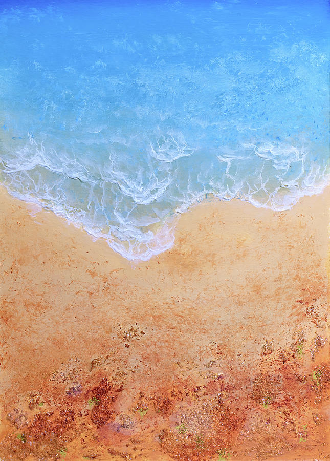 Sculptural painting of a sandy beach Painting by Andrea Danti - Fine ...