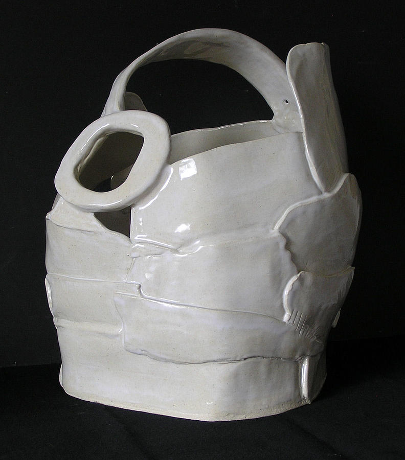 Sculpture in White Ceramic Art by Barbara Couse Wilson