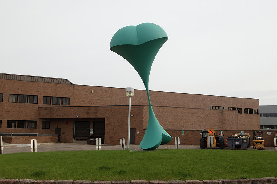 Sculpture on the campus of Western Michigan University Photograph by Eldon McGraw