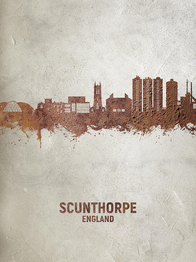 Scunthorpe England Skyline #29 Digital Art by Michael Tompsett