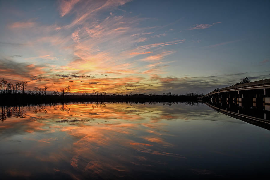 Scuppernong River Sunset Photograph by Fon Denton