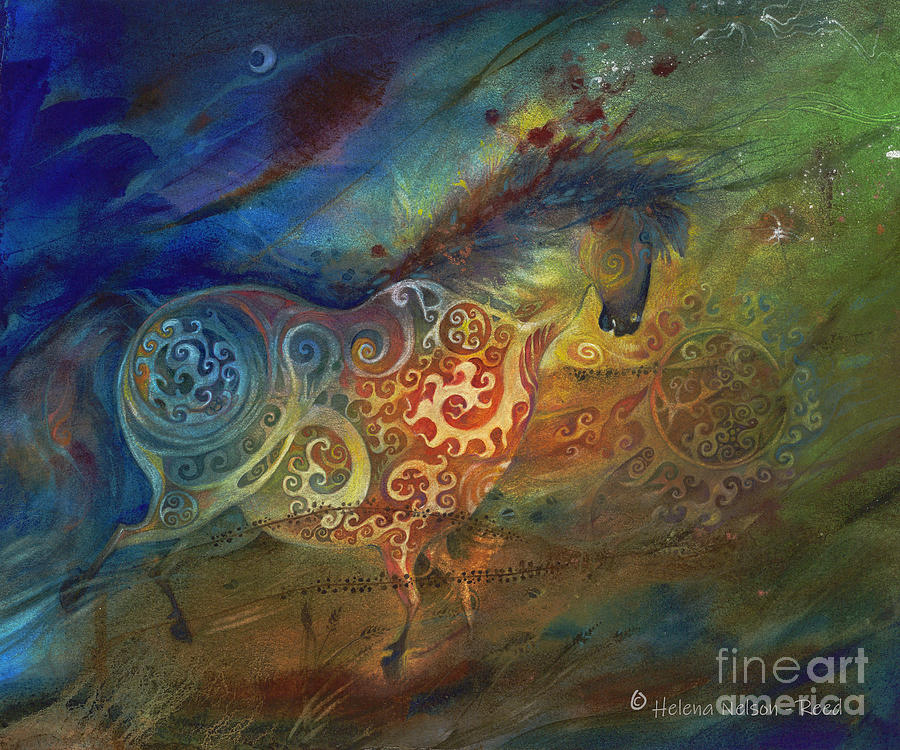 Horse Painting - Scythian Horse Dream by Helena Nelson - Reed