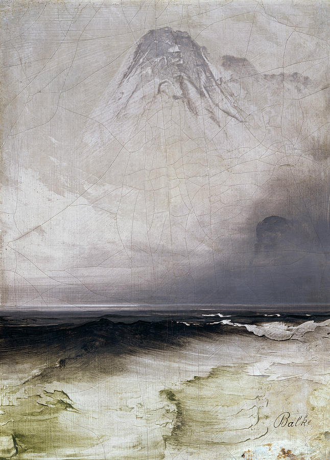 Sea and fog Painting by O Vaering by Peder Balke