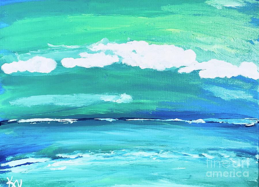 Sea and Sky #1 Painting by Karen Nicholson