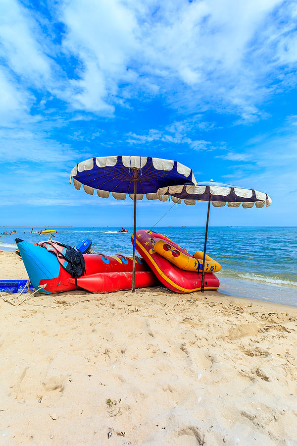 Sea beach with blue sky in Thailand. Photograph by Banjongseal324