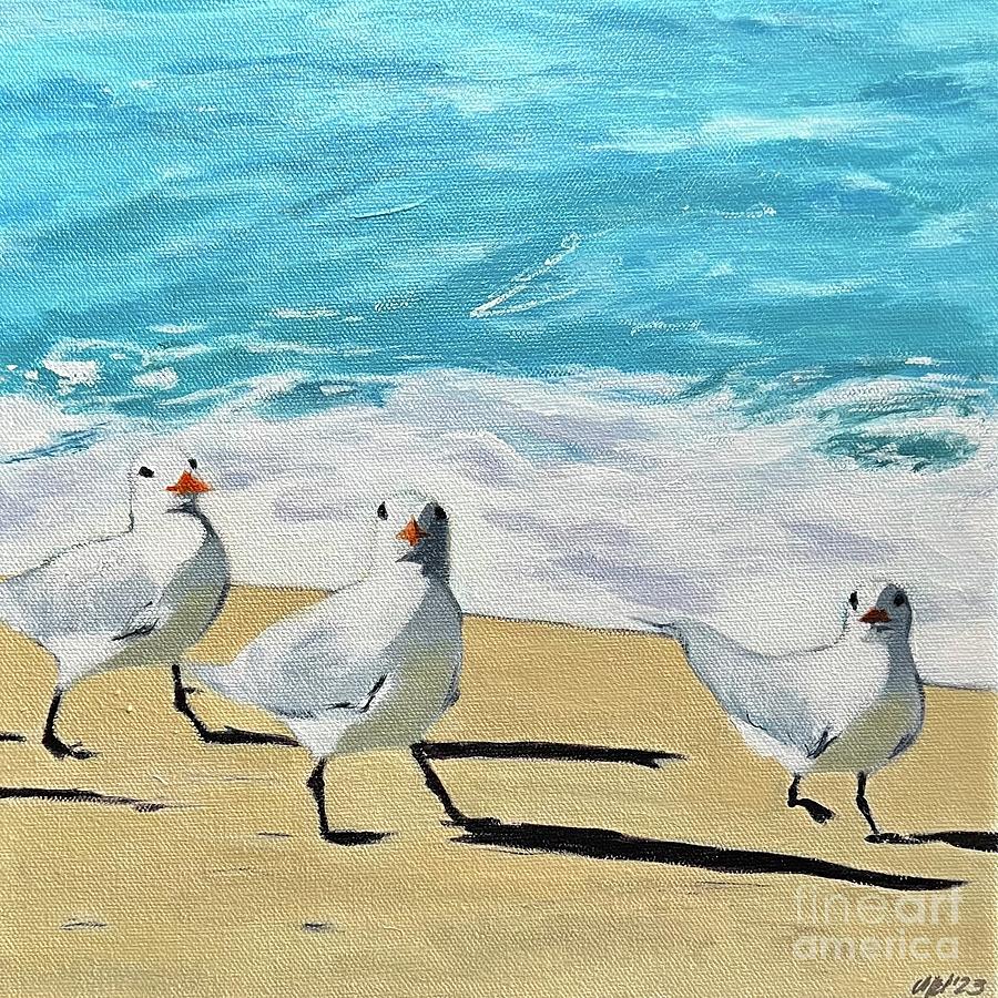 Sea Birds by the Shore Painting by Melanie Gil - Fine Art America