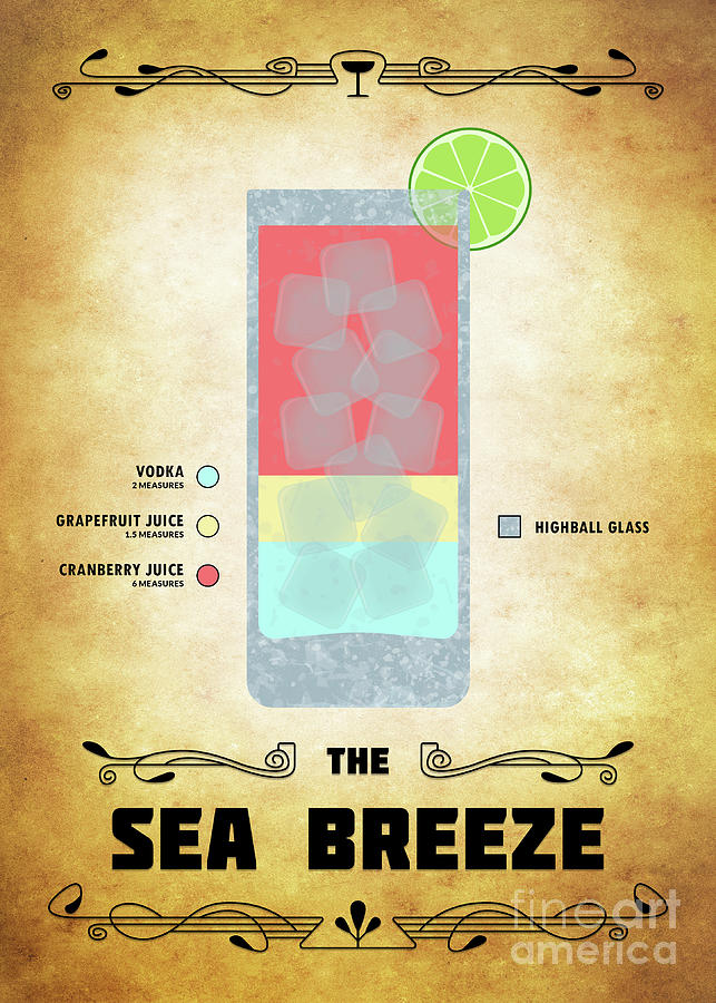 Sea Breeze Cocktail - Classic Digital Art by Bo Kev
