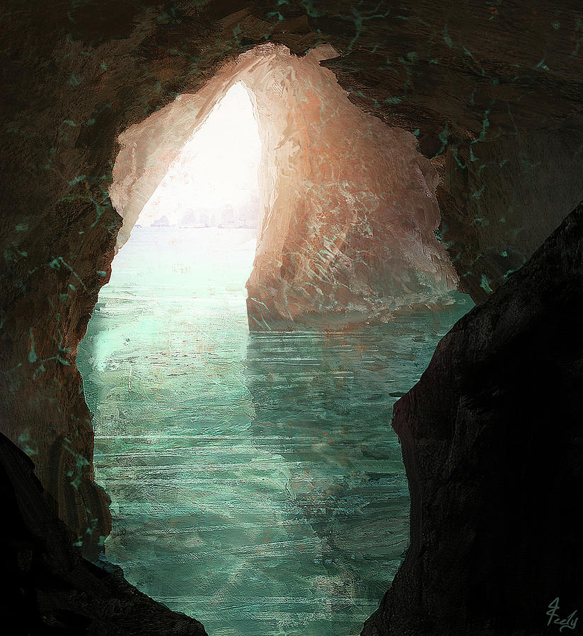 Sea Cave Painting by Joseph Feely