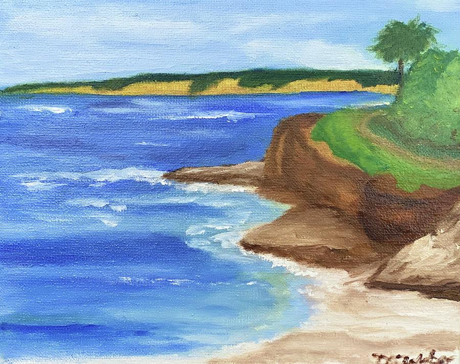 Sea Cliffs Painting by M Weber - Fine Art America