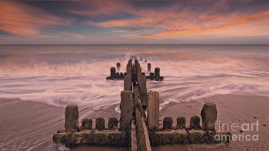Sea Defences, Norfolk Coast, UK Photograph by Philip Preston