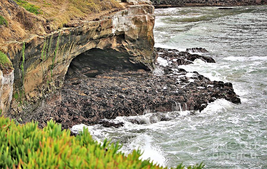Sea Cave Photograph - Sea Erosion in Santa Cruz by Martha Sherman