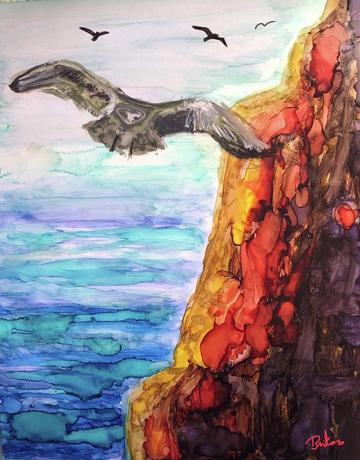 Sea Flight Painting by Serenity Studio Art