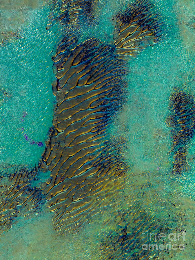 Sea Floor Abstract Painting by Laura L Leatherwood