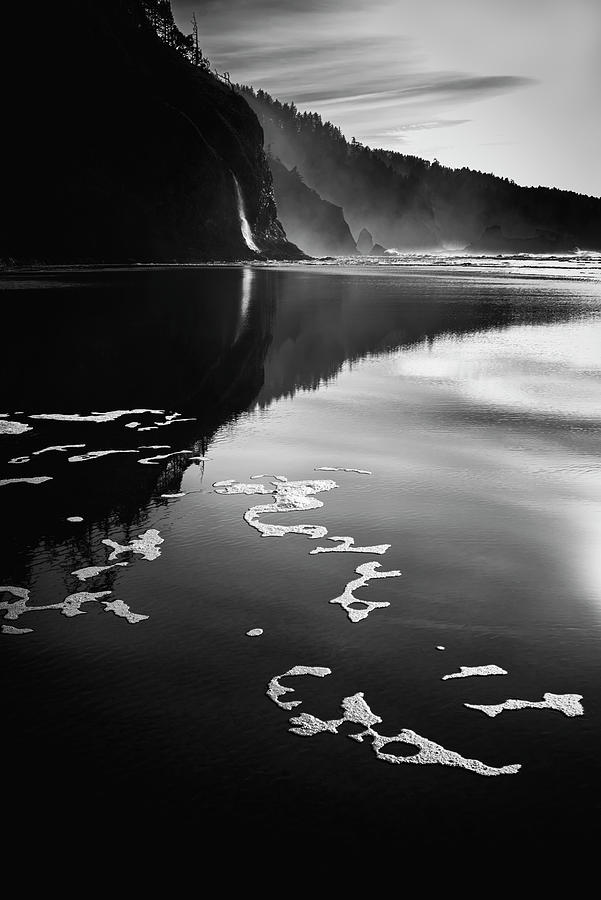 Sea Foam Reflection Photograph by Steven Clark