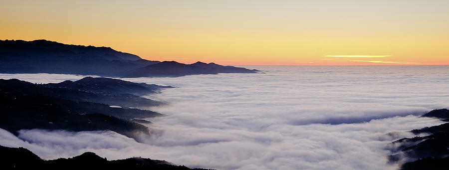 Sea fog panoramic Photograph by Gary Browne