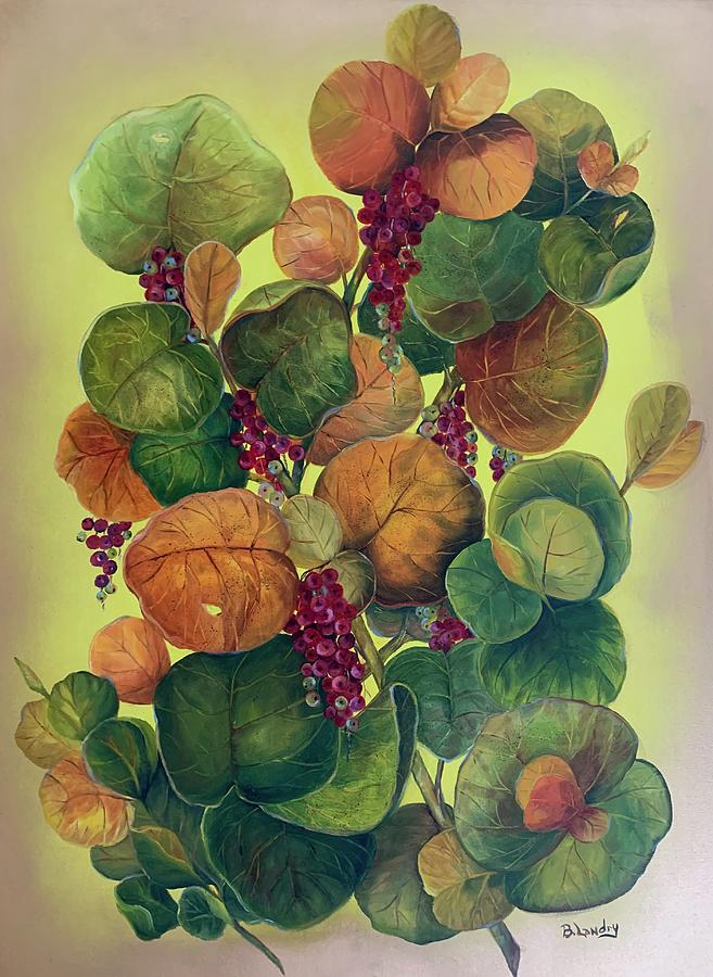 Sea Grapes Painting by Barbara Landry