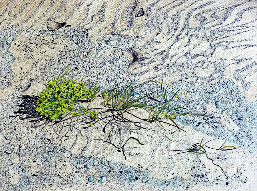 Sea Grass Painting by Karen Merry